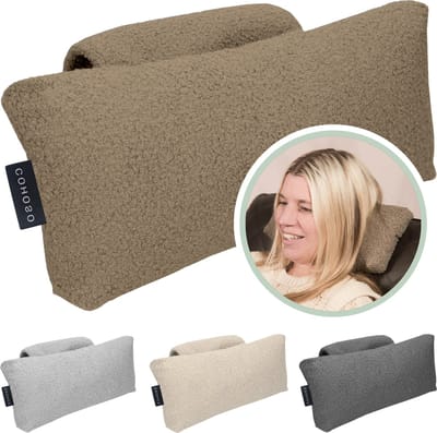 Cohoso® Ergonomisch Lendekussen Rugsteun - Rugpijn verlichten - Lendensteun - rugkussen onderrug voor bank - Kussen relaxstoel - Lendesteun - lendenkussen - Hernia - Fauteuil - zitstoel – Orthopedisch - Rugklachten - Thuiswerken - Taupe