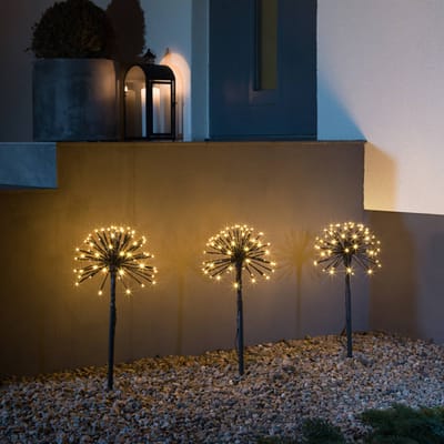 Konstsmide Christmas LED sfeerlamp drie paardenbloemen met grondspies IP44