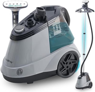 Kledingstomer - Verticale stomer - Kreukels Verwijderen - 90 Minuten Stoom - 29 Liter - Grijs