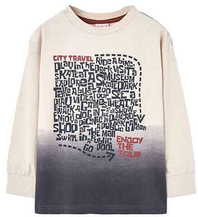Boboli Knit T-shirt Met Lange Mouwen Beige 4 Years Jongens,Meisjes