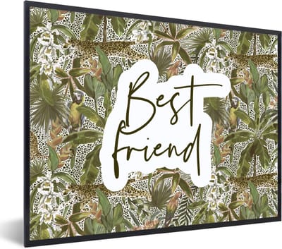 Fotolijst incl. Poster - Best friend - Vriendschap - Quotes - Spreuken - 40x30 cm - Posterlijst