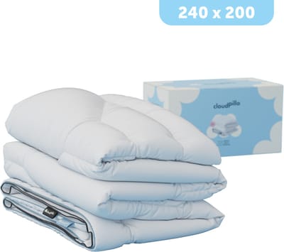 Cloudpillo Partnerdekbed - Voor alle seizoenen - Afstelbaar per kant - 240x200 cm - Tweepersoons Dekbed - 4 Seizoenen