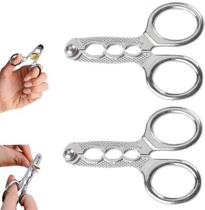2 dopklemmen- poreuze meloenpit tenpelklemmen- handmatige peller- zinklegering notendopklem- geschikt voor pinda's- pijnboompitten- meloenpitten- pistachenoten-walnoten (8*5,8 cm-zilver)