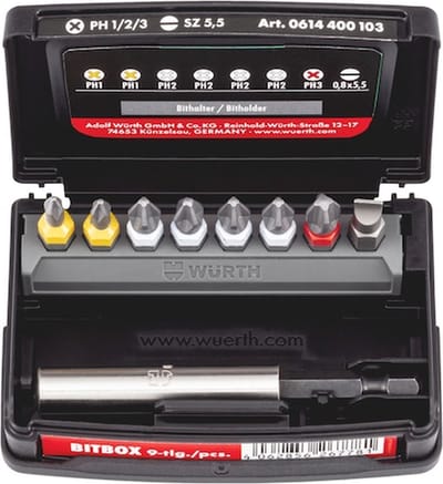 Wurth - Bitbox, maat 1 9-delig - Bitbox, maat 1 9-delig -