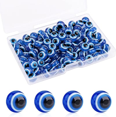 Kralen voor sieraden maken, 10 mm boze oog bedels handgemaakte hars ronde kraal boze oog spacer kralen bedels voor armbanden ketting ambachtelijke maken