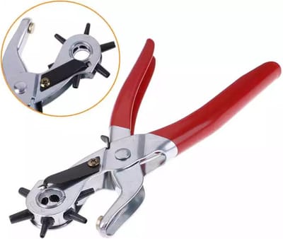 Lederen perforator, riempons, zware, draaiende tang, multi-size voor knutselen, kaarten, rubber, hondenhalsbanden, zadels, doe-het-zelf-projecten voor thuis of voor knutselen