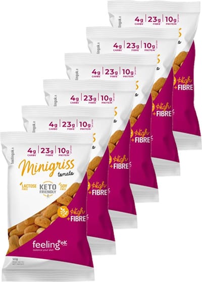 Feeling OK | Minigriss Tomato | Mini Soepstengels Tomaat | 6 stuks | 6 x 50g