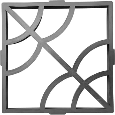 Betonstempels Looppaden - Betonvormen Tuin - Tuinpaden Maken - Herbruikbaar Plastic - 40 x 40 cm - Zwart