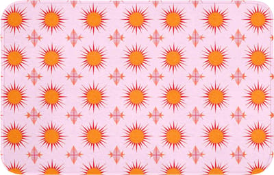 WC mat 80x50 cm - Antislip - Zon - Patroon - Roze - Toiletmat - Vloermat - Douchemat - Toilet tapijt - Toiletmatten