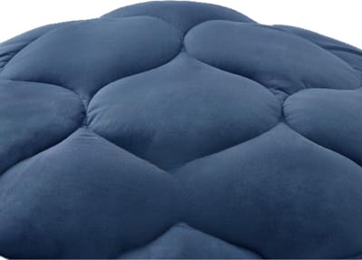 Matrastopper 140 x 200 cm marineblauw met zachte topper - Diepe zakken - Machinewasbaar matrasbeschermer 140x200