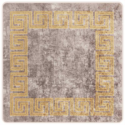 vidaXL - Tapijt - Runner - MARSA - Grijs - 100 - x - 100 - cm - Polyester - en - PVC