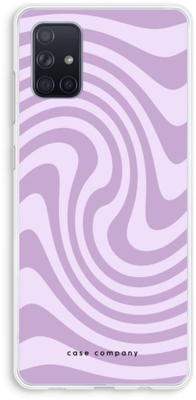 Case Company® - Hoesje geschikt voor Samsung Galaxy A71 hoesje - Swirl Paars - Soft Cover Telefoonhoesje - Bescherming aan alle Kanten en Schermrand