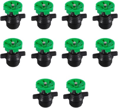 Automatische Sproeiers - Roterende Koppen - Tuin Bewateren - Anticorrosief PP Materiaal - 10 Stuks - Groen