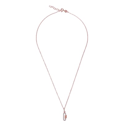 Orphelia 'Gigi' Dames 925 Sterling Zilveren Ketting met Hanger - Roze ZH-7438