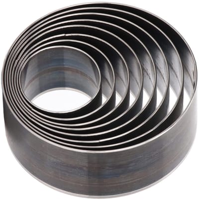 Dailygoody - Lederen Perforator Set - Cirkelstansen - 8 Stuks - 25mm tot 60mm - Snijden van Leer - Handmatig - Grijs
