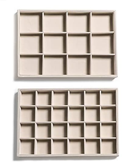 Sieraden Organizer Set - Beige Dienblad voor Sieraden