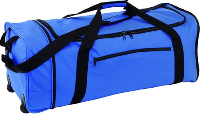 Reistas/weekendtas/sporttas - model Laserwheels - 81 x 32 x 33 cm - 3 vakken - blauw - met wielen - 85 Liter