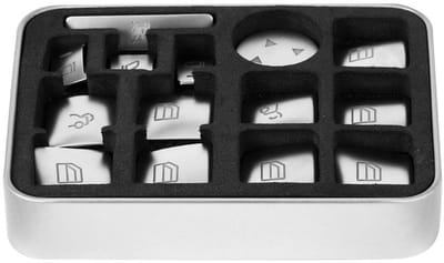 Dailygoods- Liftknop Sticker 14 Stks/set - Raambedieningsknop - Interieur Decoratie - Hoogwaardig ABS - Corrosiebestendig - Luxe Afwerking - Interieurdecoratie