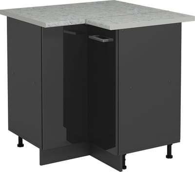 Vicco R-Line Hoekkast – 75.6 cm WB Marmer Antraciet Hoogglans
