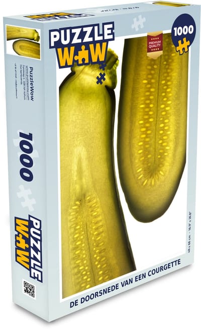 Puzzel De doorsnede van een courgette - Legpuzzel - Puzzel 1000 stukjes volwassenen