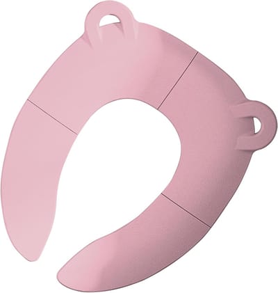 Kind Toiletzitting - Reis Potty - Onderweg Zindelijk - Opvouwbaar Compact - 19.6 x 16.2 x 6.3 cm - Lichtroze