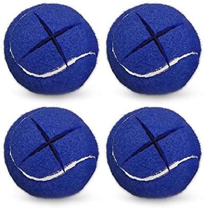 Tennisballen Set - Beschermende Ballen - Meubelbescherming Vloer - Duurzaam Rubber Materiaal - 6.3 cm Diameter - Blauw