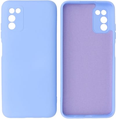 Hoesje Geschikt voor Samsung Galaxy A03s - Fashion Telefoonhoesje Backcover - Siliconen Hoesje - Paars