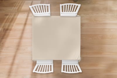 Tafelkleed - Tafellaken - 100x100 cm - Beige - Effen kleur - Binnen en Buiten