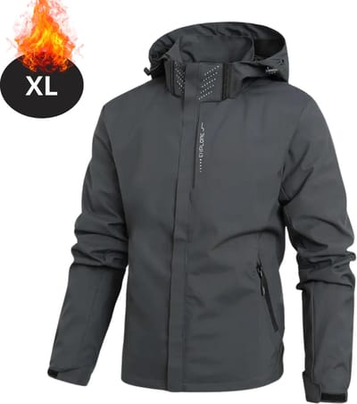 Nivard Windjas Voor Heren - Parka - Lente & Herfst - Jas - Volwassen - Windjack - Windbreaker - Outdoor - Grijs - Maat XL