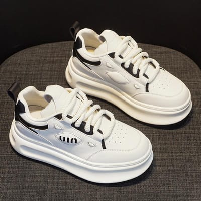 Diksoldige leren witte schoenen voor dames Lente Nieuwe D'Lites Veelzijdige sportieve casual board schoenen Trendy 40