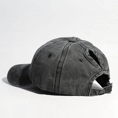Effen kleur paardenstaart baseballpet met gebogen klep eendenbekpet voor lente en zomer dames buitensport zonneklep One Size gray