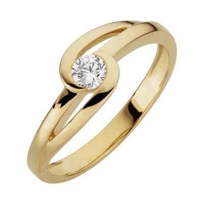 Orolino Ring 333/- Gelbgold glanz synth. Zirkonia