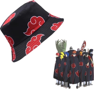 Naruto Akatsuki bucket hat | Naruto | Sasuke | Itachi | Madara | Kakashi | Naruto Shippuden | Hokage | Vissershoed | Bucket hat | Akatsuki hoed | Anime | Manga | Cosplay |