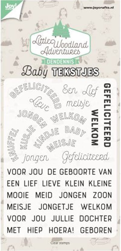 Joy!Crafts • clear stempel LWA babytekstjes