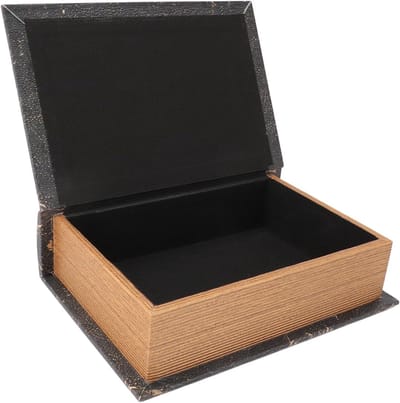 Decoratieve Vintage Houten Opbergdoos in Europese Stijl voor Boekenkast - Herinneringsbox met Holle Beuken Hout en Ornamenten voor Interieurdecoratie