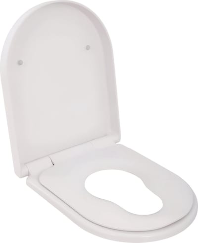 D-vormige Toiletbril met Geïntegreerd Kinderzitje en Softclose