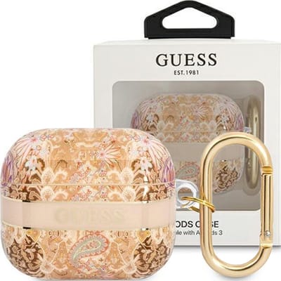 GUESS GUA3HHFLD AirPods 3 cover gold/gold Paisley Strap Collection