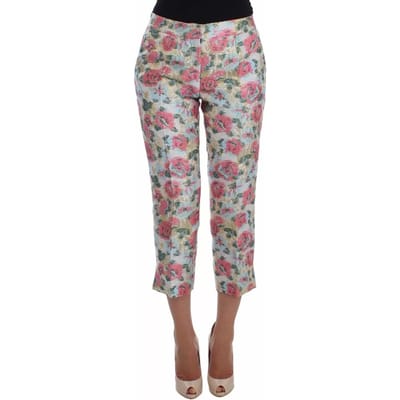 Bloemenbrokaat Broek Korte Stijl