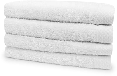 Eleganzzz Handdoeken Set - Set van 4 - Handdoek 50x100cm - 420 gr/m2 - 100% Katoen - white