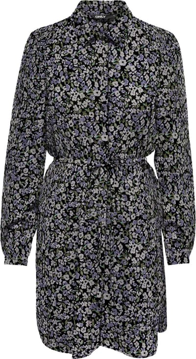 ONLY ONLNOVA LUX  L/S SHIRT DRESS AOP PTM Dames Jurk - Maat M