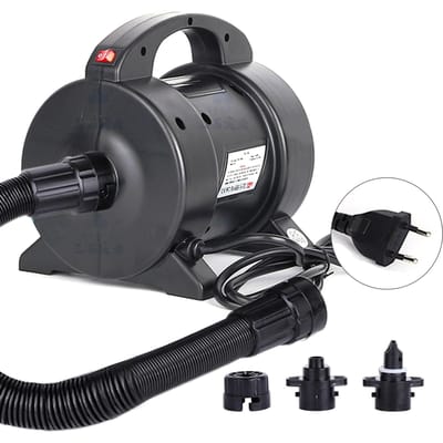 Pompe électrique portative de matelas d'air de pompe de 1600W gonflage rapide déflateur électrique de gonfleur de pompe à Air EU Plug gray
