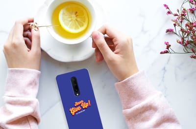 OnePlus 7 Pro Siliconen hoesje met naam Never Give Up