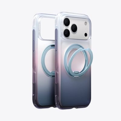 TORRAS-Winter Limited Edition-Hoesje Geschikt voor Apple iPhone 17 Pro -Compatibel met MagSafe / Qi2 - Back Cover met Magneet - 360° Draaibare Ring Standaard -Hoek luchtkussen- Sneeuwdageraad