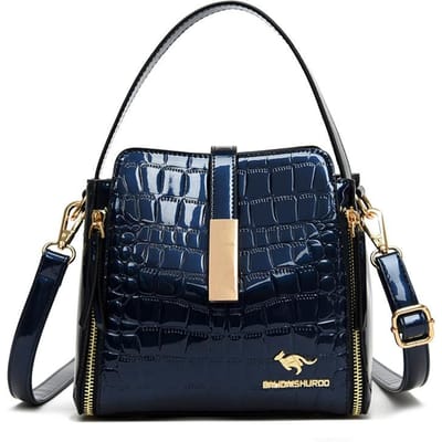 Nieuwe Zomer Krokodillenpatroon Tas voor Vrouwen van Middelbare Leeftijd Koreaanse Versie Schoudertas Crossbodytas Trendy en Sfeervolle Handtas Moedertas black