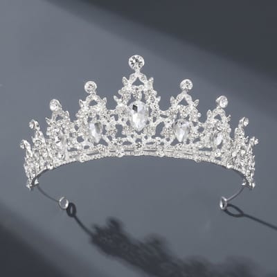 Kroon voor dames-Prinsessenkroon-Diadeem-Kroon-Strass-Elegant en Duurzaam - Geschikt voor Verschillende Gelegenheden-Haarsieraad-Stijl 2