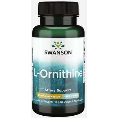 Swanson L-ornithine 500 mg - 60 vegan capsules