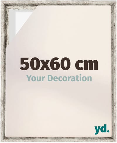 Your Decoration - Baklijst 50x60 cm - Wit Vintage - Baklijst voor Canvas - MDF - Lyon