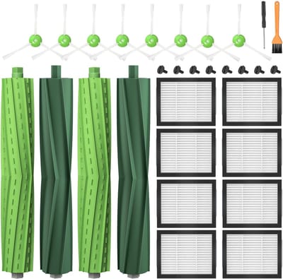 Dailygoods- Accessoires Stofzuiger 22 Stuks - Compatibel met iRobot Roomba E/I/J Serie - Slijtvast - Rolborstel - Reserveonderdelen - Hoogwaardig PP/Siliconen - Stofzuigeronderdelen