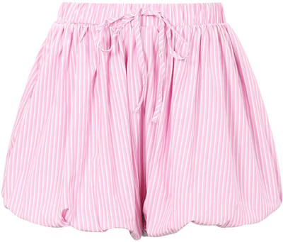 Trendy Korte Broek met High Waist Pasvorm - Casual Zomershort voor Vakantie en Dagelijks Gebruik - Roze - Maat S