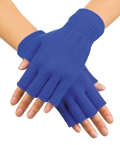 Vingerloze handschoenen blauw